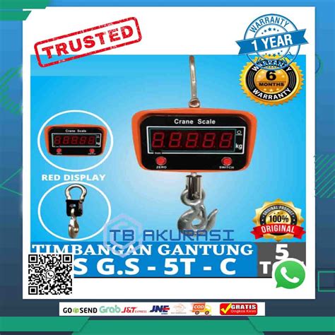 Jual Timbangan Digital Gantung Ocs Ton Crane Scale Kg Rongsok