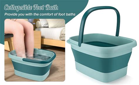 Udefineit Collapsible Foot Bath Soak Tub With Handle 15l4 Gallons Large Portable