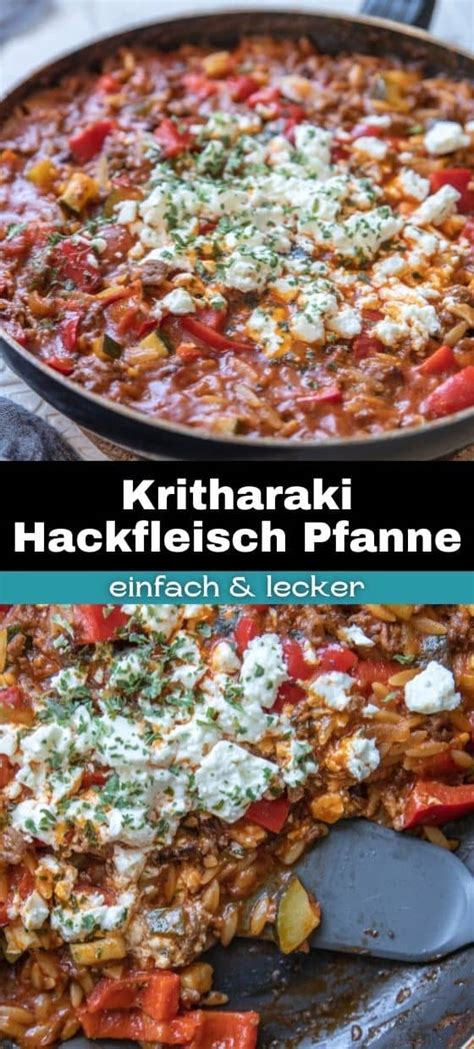 Kritharaki Hackfleisch Pfanne Schnelles Abendessen