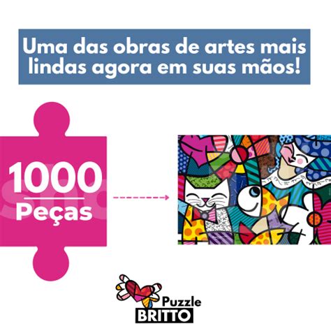 Quebra Cabeça Manual Romero Britto 1000 Peças Romero Britto no Shoptime