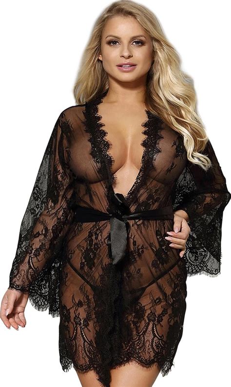 Yummy Bee Sexy Lingerie For Women Sets Lace Robe See Through Lingerie