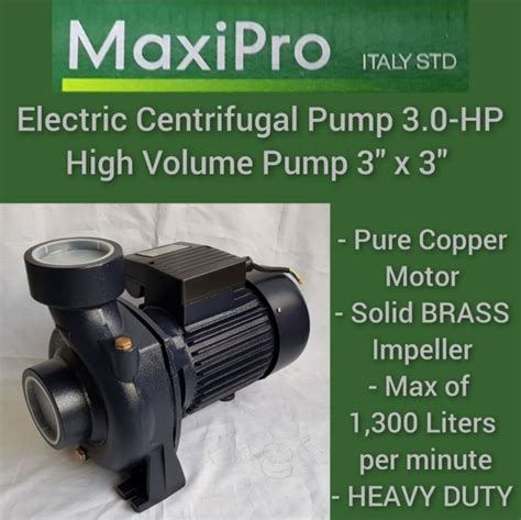 MAXIPRO Electric Water Pump Centrifugal HIGH Volume Pump 3 0HP 3 X 3