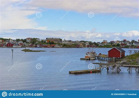 Landscape of the Fishing Village Reine at Lofoten Norway Stock Photo ...