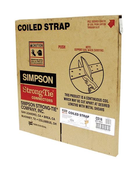 Simpson Strong Tie In X Ft Galvanized Steel Gauge Coiled