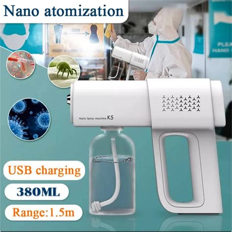 Nano Spray K5 380ml Disinfectant Mist Gun Handheld Rechargeable Blue