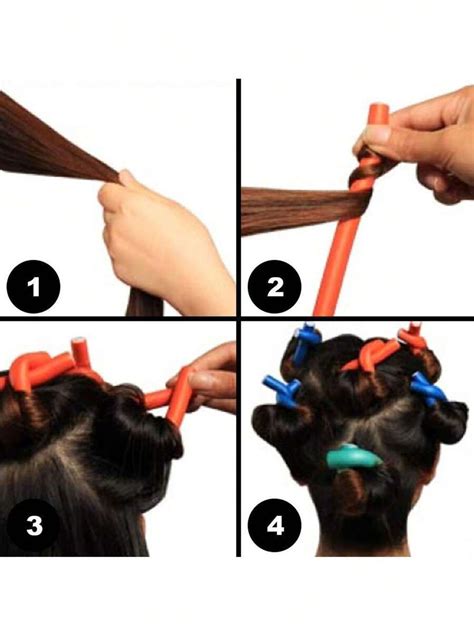 10 Piezas Paquete Rizadores De Cabello Flexibles Sin Calor De 24 Cm De