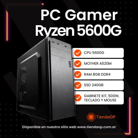 PC Gamer Ryzen 5 5600G – TiendaOP