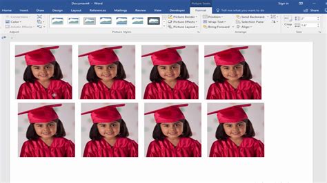 How To Make Passport Size Photo Microsoft Word 2017 Youtube