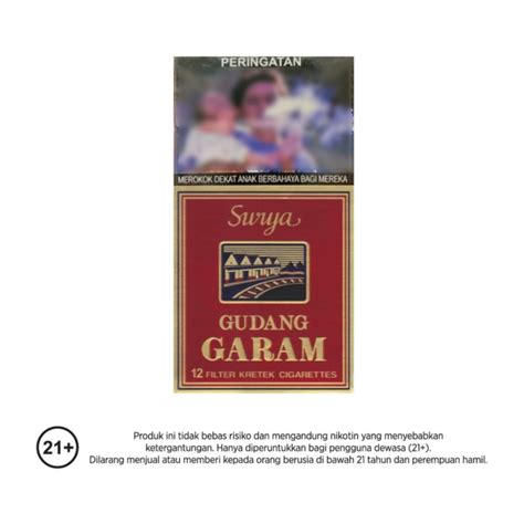 gudang garam surya merah box filter rokok batang stick astro