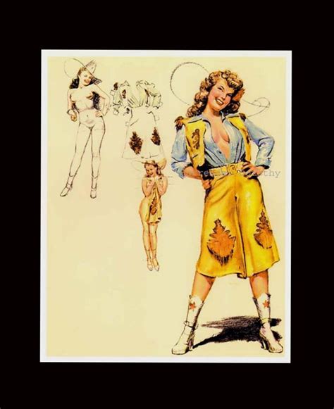 Roundup Lariat Cowgirl Pinup Girl Poster Print By Elliott To Etsy