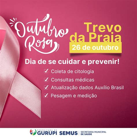 Prefeitura De Gurupi Promove Dia D Do Outubro Rosa No Trevo Da Praia