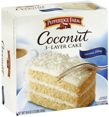 Pepperidge Farm 3-Layer, Coconut Cake - 19.6 oz, Nutrition Information ...