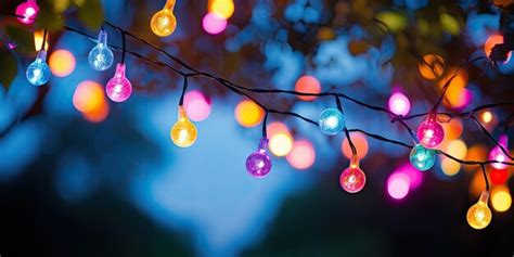 Premium AI Image | a string of lights with colorful lights