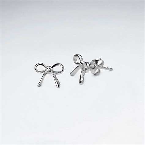 Boucles D Oreilles Forme Noeud Papillon Bijoux 925