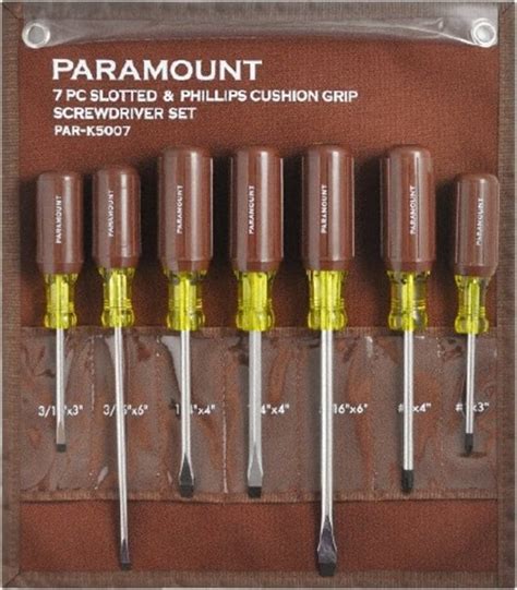 Msc Paramount Par K Piece Phillips Slotted Screwdriver Set Bit