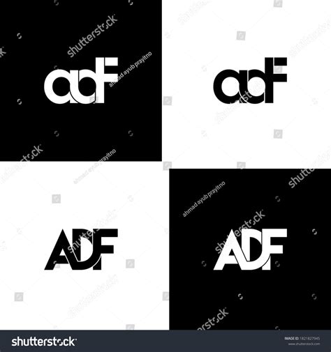 Adf Letter Original Monogram Logo Design Stock Vector (Royalty Free ...