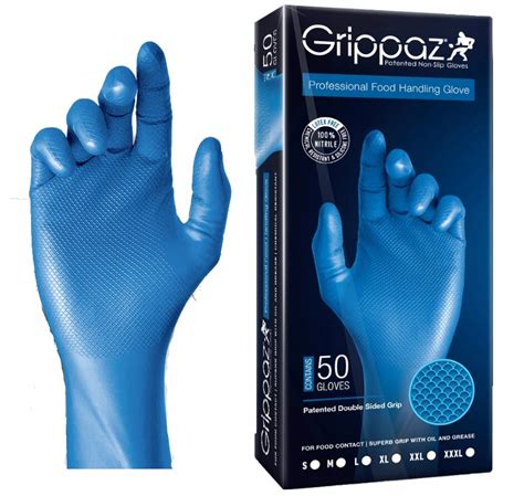 Grippaz Blue Rękawiczki Nitrylowe Długi Mankiet 300mm Xl 50 Szt