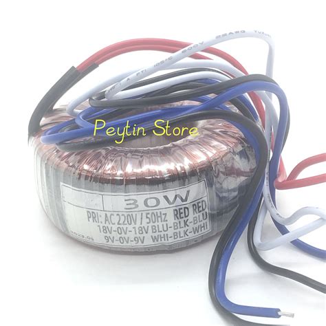 1Pc 30W 30VA Input 220V Output 18V 0 18V 9V 0 9V Fever Audio Power Ring