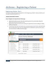 Drchrono Registering A Patient Instructions Pdf Drchrono