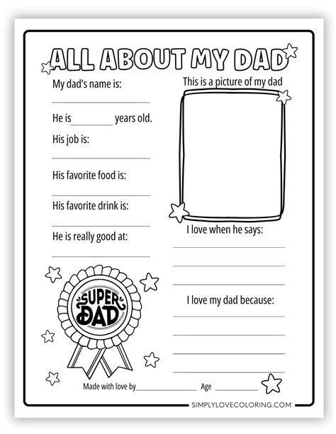 All About My Dad Coloring Pages Free Pdf Printables Artofit