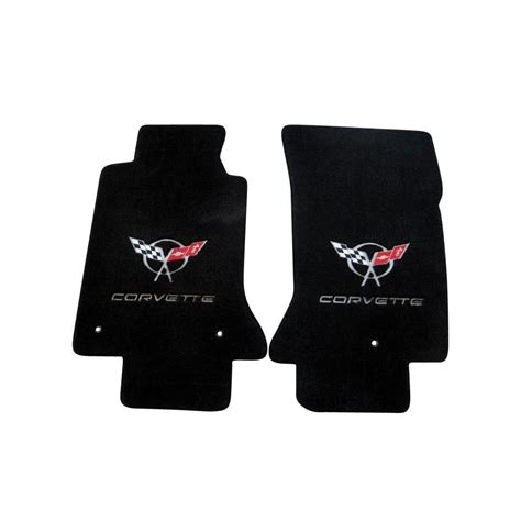 Corvette Ultimat Floor Mats Embroidered Double Logo 1997 2004 C5