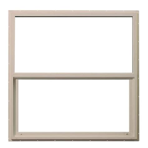 Ply Gem 35 5 In X 35 5 In Select Series Sand Vinyl Single Hung Window With Hpsc Glass Screen