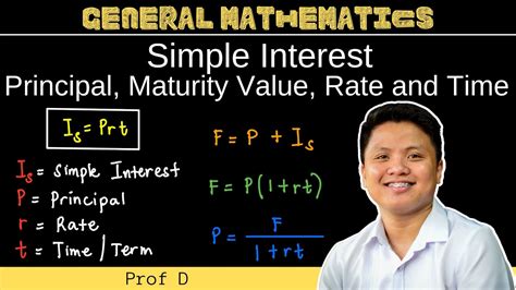 Simple Interest Finding Interest Principal Rate Time And Maturity Value General