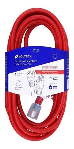 Extensión Reforzada Aterrizada 6 M 3x12 Awg Volteck 46553 MercadoLibre