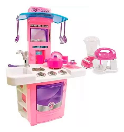 Cozinha Infantil Completa Faz De Conta Fog Ozinho Sai Agua Frete Gr Tis