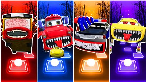 Bus Eater Vs Cars Mater Exe Vs Police Car Eater Vs Mcqueen Yellow Eater