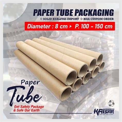 Jual TABUNG KARDUS PAPER TUBE ROLL SELONGSONG PACKING DIAMETER 8 CM