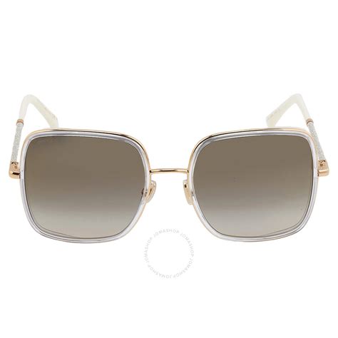 Jimmy Choo Gray Gradient Gold Square Ladies Sunglasses Jayla S 0loj Fq 57 716736410548