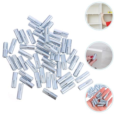 IDEANATEGRATE 50Pcs Galvanized Steel Drop In Assisted Pegs Fastener for