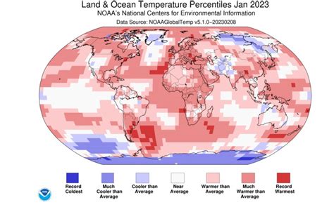 Noaa January 2023 Was The Seventh Warmest On Record Digital Journal