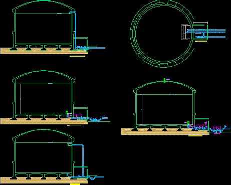 Detalle De Reservorio En AutoCAD Librería CAD