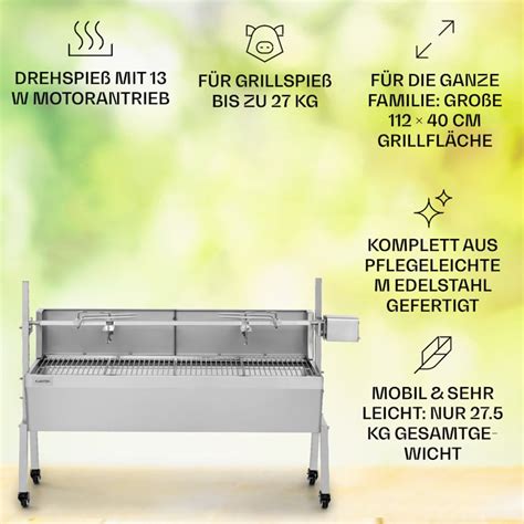 Sauenland Pro Spanferkelgrill Drehspieß Elektromotor 13w