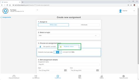 New and Improved Assignments – Build Up