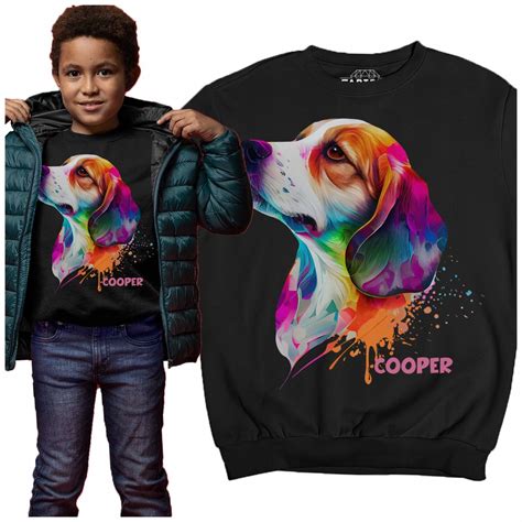 BLUZA DZIECIECA PIES BEAGLE EFEKT 3D PREZENT ERLI Pl