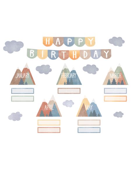 Moving Mountains Happy Birthday Mini Bulletin Board