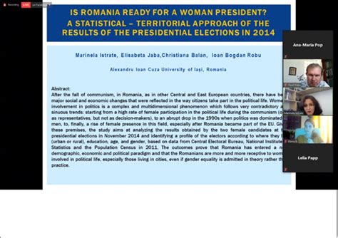 Women Involved In Structures Representing Urban Voters In Romania