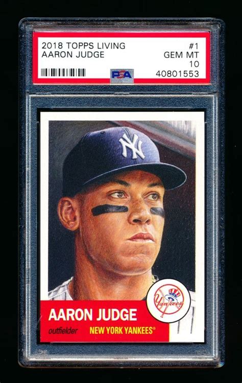 2018 TOPPS LIVING SET 1 AARON JUDGE NEW YORK YANKEES ROOKIE PSA 10 GEM