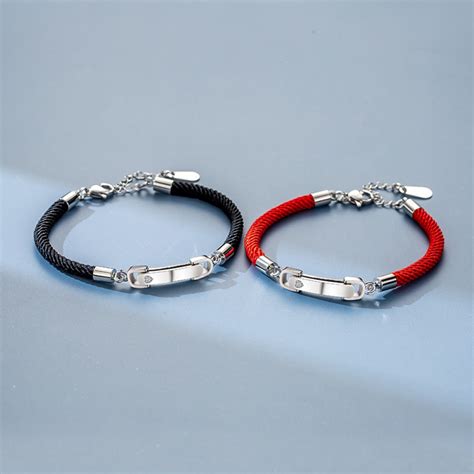 Engravable Knot Matching Bracelets For Couples In Sterling Silver