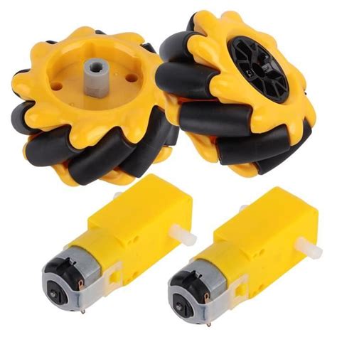 Roue Mécanum Mecanum Wheel Geared Motor Kit Robot Car Wheel Mecanum