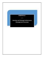 Bsbhrm Docx Bsbhrm Develop And Manage Performance Management