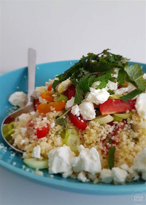 Snelle Couscous Salade Met Feta En Verse Kruiden Anja S Foodblog