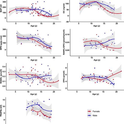 Selected Markers Of Bone Metabolism As A Function Of Age And Sex Download Scientific Diagram