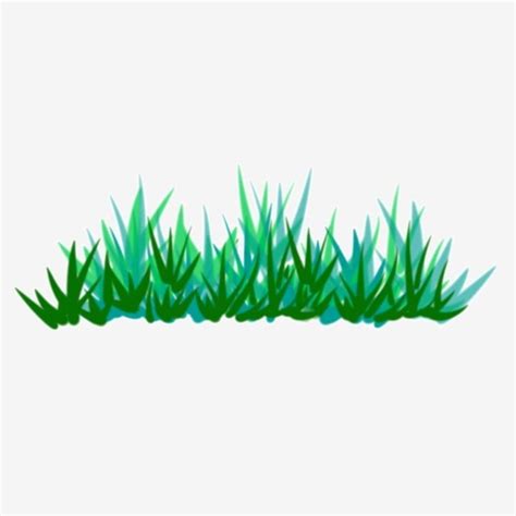 Green Grass Plants White Transparent Hand Painted Green Plants Spring