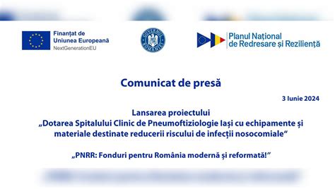 Comunicat De Presa Lansarea Proiectului Dotarea Spitalului Clinic