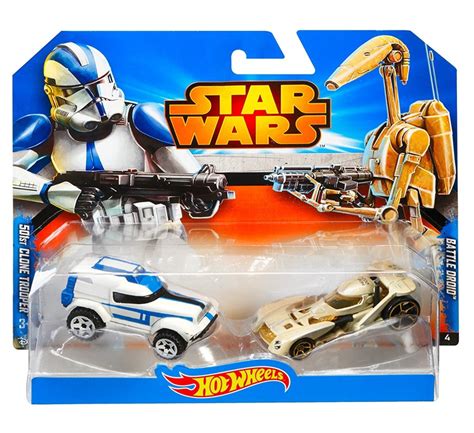 HOT WHEELS STAR WARS CLONE TROOPER I BATTLE DROID 6989974748