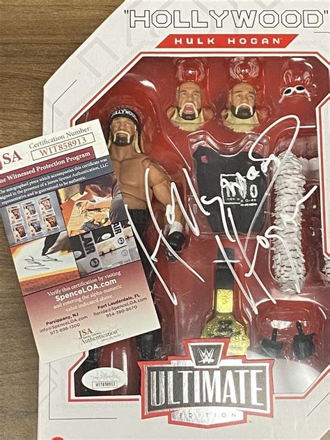 Hollywood Hulk Hogan Wwe Mattel Ultimate Edition Action Figure Signed